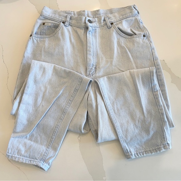 VINTAGE! 80s 90s Y2K Lee Riders Women’s Light Wash Straight Jeans Denim Size 14 - Picture 8 of 11